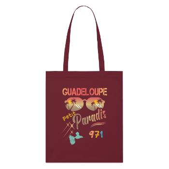 idee cadeau guadeloupe petit paradis 971 gwada - Tote bag bio Stanley/Stella - bordeaux - Devant