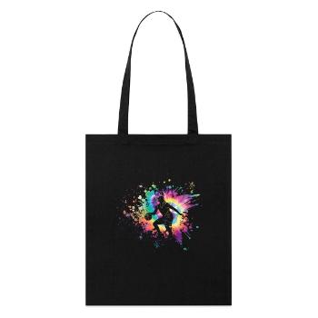 Tie dye Basketball Mädchen - Stanley/Stella Bio-Stoffbeutel - Schwarz - Vorne
