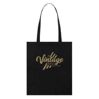 Vintage 2005 Birthday Sayings - Stanley/Stella Organic Tote Bag - black - Front