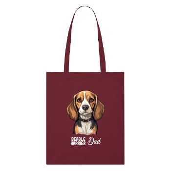 Hund Beagle Harrier - Stanley/Stella Bio-Stoffbeutel - Burgunderrot - Vorne