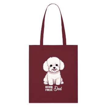 Chien Bichon Friesé - Tote bag bio Stanley/Stella - bordeaux - Devant
