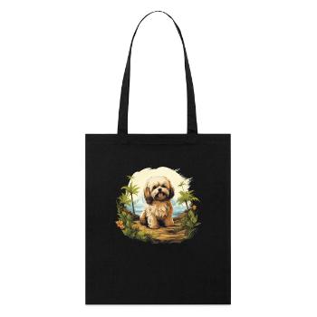 Chien Bichon Havanais - Tote bag bio Stanley/Stella - noir - Devant