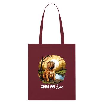 Shar Pei - Stanley/Stella Organic Tote Bag - burgundy - Front