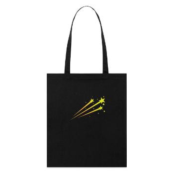 étoiles filantes, ciel nocturne, astronomie - Tote bag bio Stanley/Stella - noir - Devant