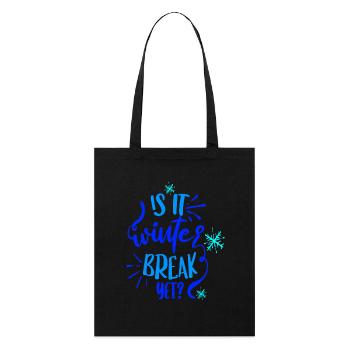 Vacances d’hiver - Tote bag bio Stanley/Stella - noir - Devant