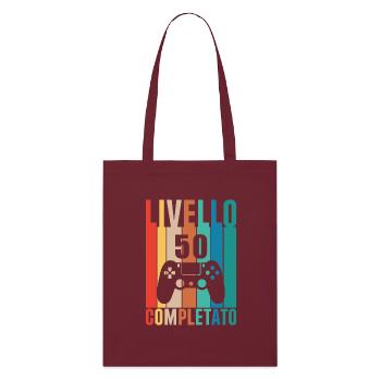 Niveau 50 - Tote bag bio Stanley/Stella - bordeaux - Devant