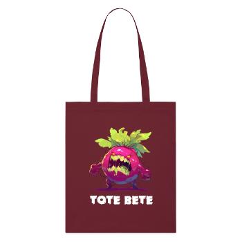 Halloween Rote Bete Tote Beete Tote Bete - Stanley/Stella Bio-Stoffbeutel - Burgunderrot - Vorne