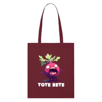 Halloween Rote Bete Tote Beete Tote Bete - Stanley/Stella Bio-Stoffbeutel - Burgunderrot - Vorne