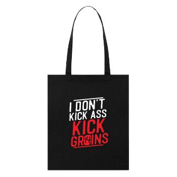 I Don't Kick Ass Kick Groins Training Krav Maga Ma - Stanley/Stella Organic Tote Bag - black - Front