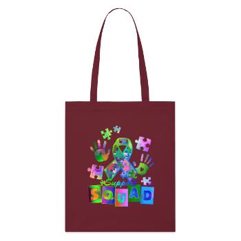 Autisme Super-héros Soignant Puzzle Enfants Anormaux - Tote bag bio Stanley/Stella - bordeaux - Devant