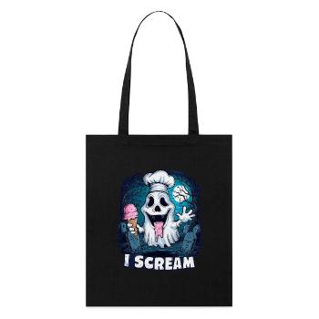 Ghost - Ice cream and humor - Stanley/Stella Organic Tote Bag - black - Front