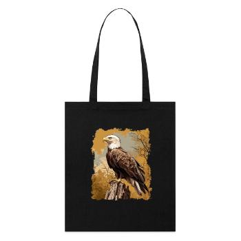 Pygargue à tête blanche Weißkopfseeadler - Tote bag bio Stanley/Stella - noir - Devant