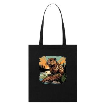 Beaver Biber - Tote bag bio Stanley/Stella - noir - Devant