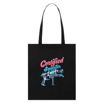 Certified Squirter Squirt Gun Summer Water Fun - Stanley/Stella Organic Tote Bag - black - Front