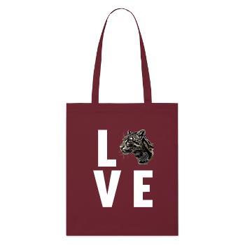 Clouded Leopard Nebelparder - Stanley/Stella Organic Tote Bag - burgundy - Front