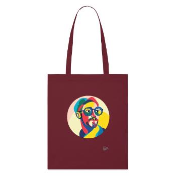 Zeitgenössische Kunst eines modernen Mannes - Stanley/Stella Bio-Stoffbeutel - Burgunderrot - Vorne