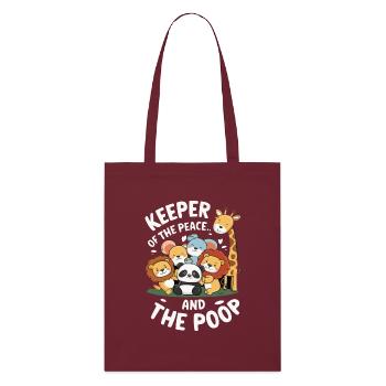 Animaux du zoo Gardien de zoo - Tote bag bio Stanley/Stella - bordeaux - Devant