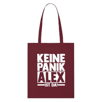 Alexander Alexandra Alexa Alex - Stanley/Stella Bio-Stoffbeutel - Burgunderrot - Vorne