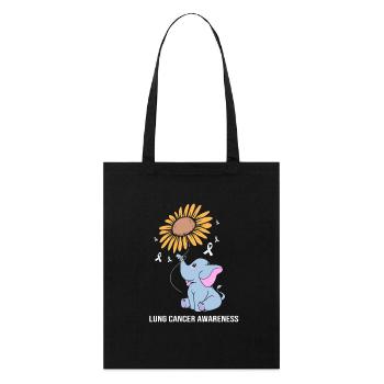 Cancer du poumon - Tote bag bio Stanley/Stella - noir - Devant
