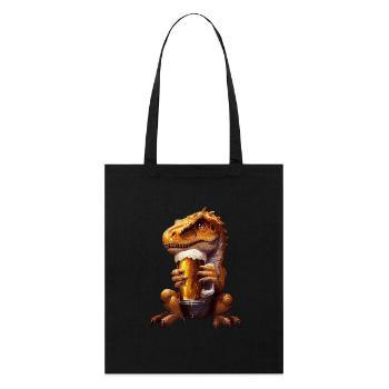 Dinosaure - Tote bag bio Stanley/Stella - noir - Devant