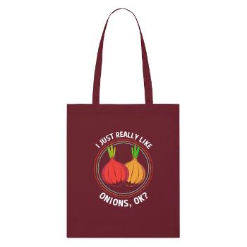 Onion - Stanley/Stella Organic Tote Bag - burgundy - Front