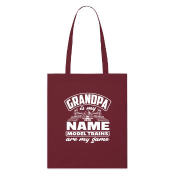 Grand-père est mon nom Model Railways - Tote bag bio Stanley/Stella - bordeaux - Devant