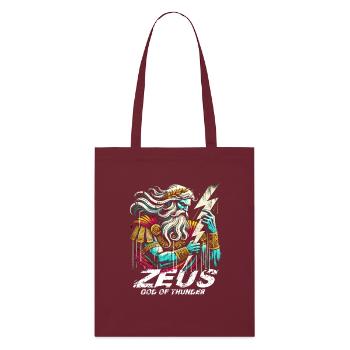 Zeus, dieu grec du tonnerre - Tote bag bio Stanley/Stella - bordeaux - Devant