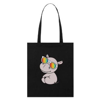 Hippopotamus - Stanley/Stella Organic Tote Bag - black - Front