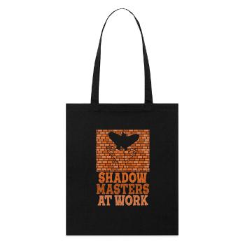 Enchantement du monde des ombres chinoises - Tote bag bio Stanley/Stella - noir - Devant