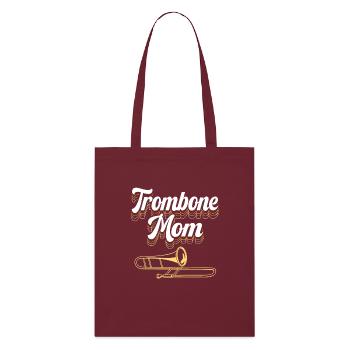 Trombone - Stanley/Stella Organic Tote Bag - burgundy - Front