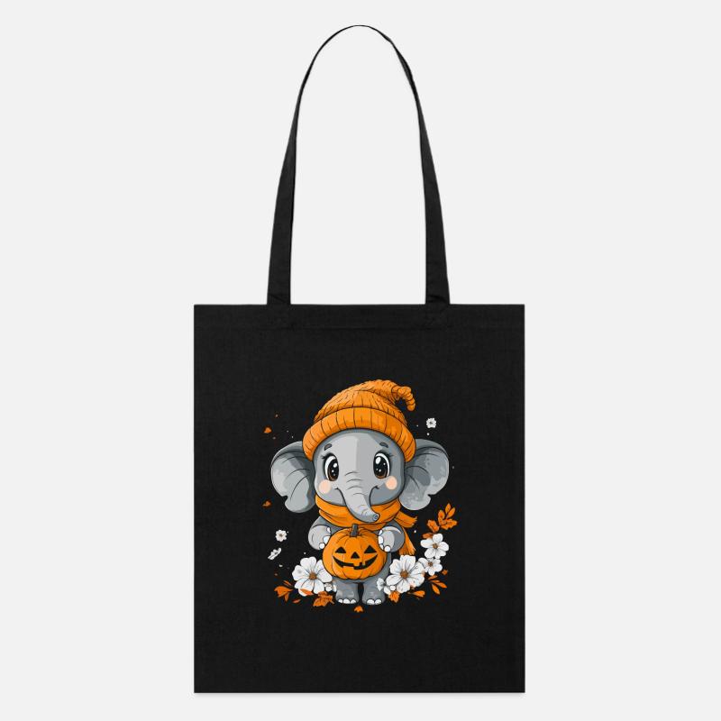 Elefant Halloween Geschenk Frauen Männer Kinder - Stanley/Stella Bio-Stoffbeutel - Schwarz