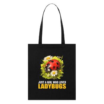 Ladybug Marienkäfer - Stanley/Stella Organic Tote Bag - black - Front