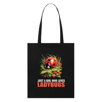 Ladybug Marienkäfer - Stanley/Stella Organic Tote Bag - black - Front