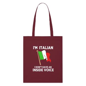 Italienisch Italia Italien - Stanley/Stella Bio-Stoffbeutel - Burgunderrot - Vorne