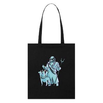 Ancient God Greek From My Head Mythology - Stanley/Stella Organic Tote Bag - black - Front