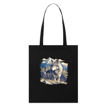 Loups Loup - Tote bag bio Stanley/Stella - noir - Devant