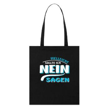 NEIN SAGEN - Stanley/Stella Bio-Stoffbeutel - Schwarz - Vorne