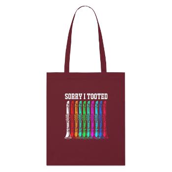 Clarinet - Stanley/Stella Organic Tote Bag - burgundy - Front