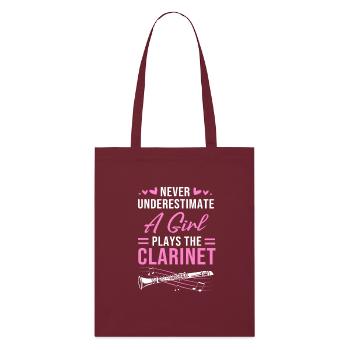 Clarinette - Tote bag bio Stanley/Stella - bordeaux - Devant
