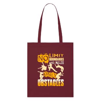 Parkour No Limit Boundaries And Rules - Stanley/Stella Organic Tote Bag - burgundy - Front