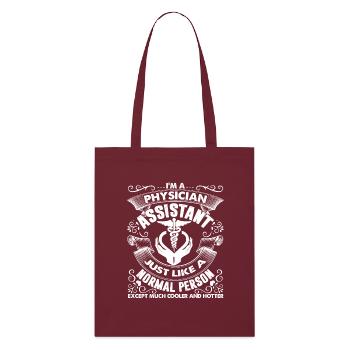 Physician Assistant Physician Assistant Cooler - Stanley/Stella Organic Tote Bag - burgundy - Front
