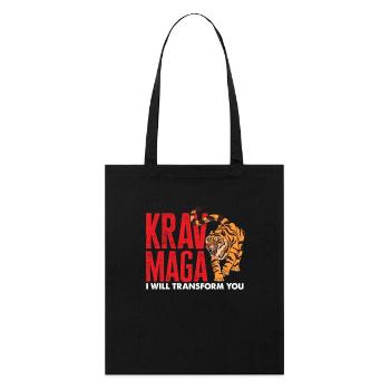 Krav Maga Tiger Sport Fighting Spirit - Stanley/Stella Organic Tote Bag - black - Front