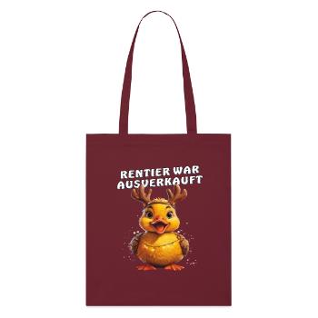 DUCK REINDEER A ÉTÉ VENDU - Tote bag bio Stanley/Stella - bordeaux - Devant