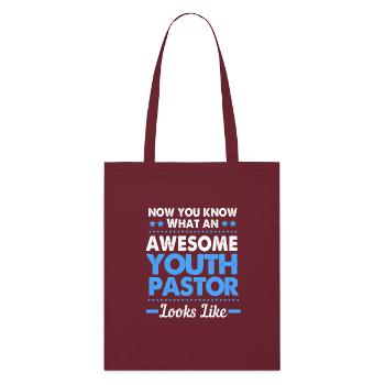 Pasteur des jeunes - Tote bag bio Stanley/Stella - bordeaux - Devant