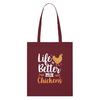 Poulet Volaille - Tote bag bio Stanley/Stella - bordeaux - Devant