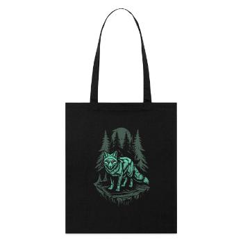 Mystic Fox in Dark Cottagecore Forest - Stanley/Stella Organic Tote Bag - black - Front