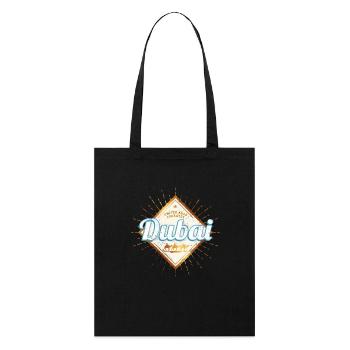 Dubai United Arab Emirates Vintage UAE - Stanley/Stella Organic Tote Bag - black - Front