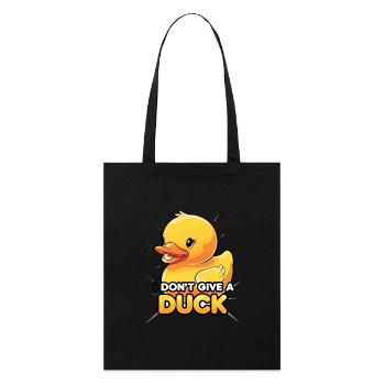 Lustige Ente I Don't Give A Duck für Männer und - Stanley/Stella Bio-Stoffbeutel - Schwarz - Vorne