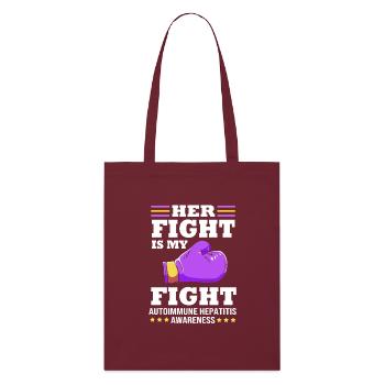 Autoimmune disease - Stanley/Stella Organic Tote Bag - burgundy - Front