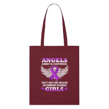 Autoimmune disease - Stanley/Stella Organic Tote Bag - burgundy - Front